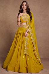 Rare Looking Lehenga Choli in Yellow Colour
